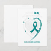 Theelint geschenken voor eierstokkankerbewustzijn kaart (Voorkant / Achterkant)