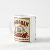 Theemok met monogram koffiemok (Voorkant links)