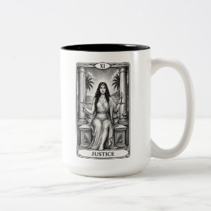 theemok met tarotkaart-thema tweekleurige koffiemok