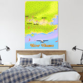 Theemsrivier Londen Engeland kaart Canvas Afdruk (Insitu (Slaapkamer))