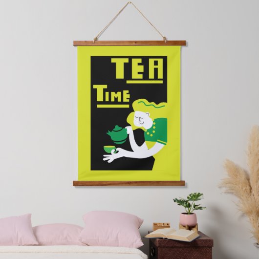 Theemuur Art Poster Print Hangend Wandkleed (Slaapkamer)