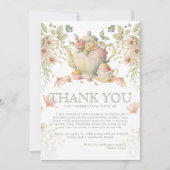 Theemysische wilde bloemen, afgelopen dag bedankkaart (Voorkant)