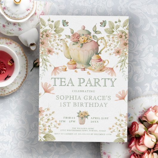 Theemysische wilde bloemen, afgelopen dag kaart