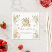 Theemysische wilde bloemen, afgelopen dag servet (Insitu)