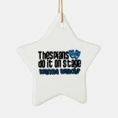 Theenslangen doen het op het podium keramisch ornament (Rechts)