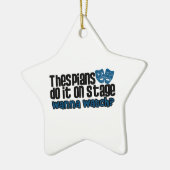 Theenslangen doen het op het podium keramisch ornament (Links)