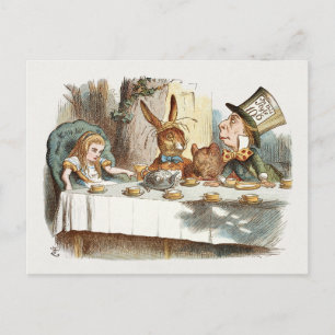 Theepartij - Alice in Wonderland illustratie №25 Briefkaart