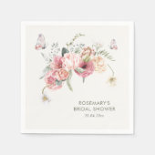 Theepartij Boho Bloemige Bruiloftsborrel Servet (Voorkant)