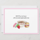 Theepartij Bruidsdouche Macarons Theekopje Kaart (Achterkant)