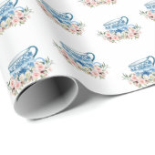 Theepartij Bruidsuitnodiging Cadeaupapier (Rol Hoek)