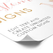 Theepartij Bruiloft Borrel Custom Bord - 8x10 Poster (Hoek)
