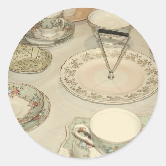 theepartij china tea set shabby chic ronde sticker (Voorkant)