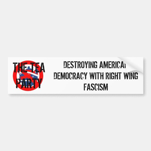 THEEPARTIJ-FASCISME BUMPERSTICKER (Voorkant)