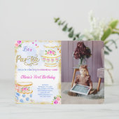 Theepartij Foto Uitnodiging (Staand voorkant)