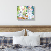 Theepartij in de tuin Canvasprint Canvas Afdruk (Insitu (Slaapkamer))