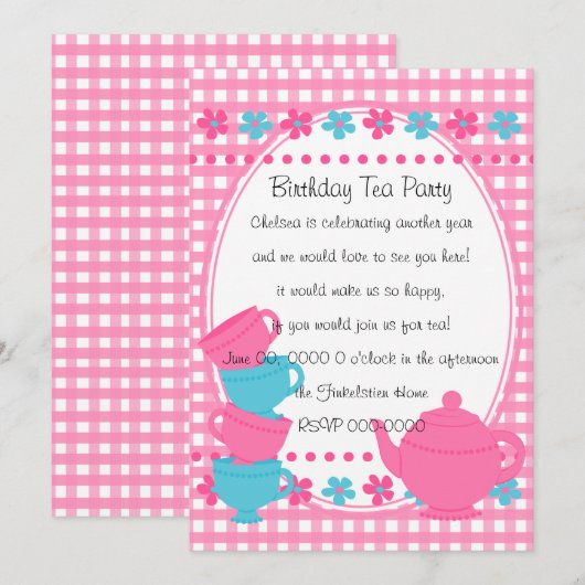  theepartij kaart (Voorkant / Achterkant)