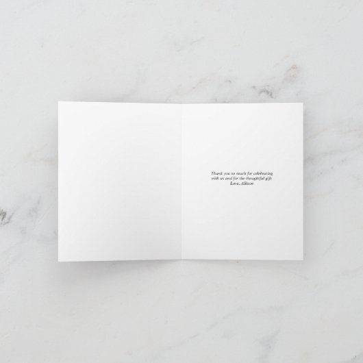 Theepartij paarse lavendel seringen bedankkaart (Binnen)