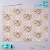 Theepartij Roze Bloemen & Vlinders Monogram Tissuepapier (Craft)