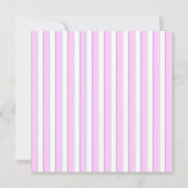 Theepartij Roze Gestreepte Aangepaste Uitnodiginge Kaart (Voorkant)
