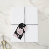 Theepartij Verjaardag Doodle Achtergrond Cadeaulabel (Met Touw)