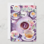 Theepartij Verjaardagsfeestje Kaart (Voorkant)