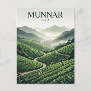 Theeplantage Munnar India Briefkaart