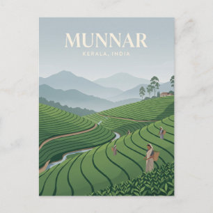 Theeplantages van Munnar India Briefkaart
