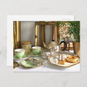 Theepostkaart voor 's middags briefkaart (Voorkant / Achterkant)