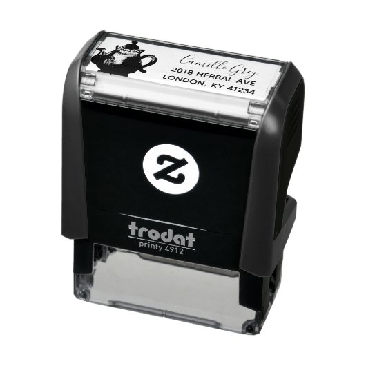 Theepot Aangepaste naam Retouradres Zelfinktende Stempel (Product)