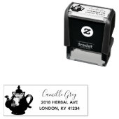 Theepot Aangepaste naam Retouradres Zelfinktende Stempel (In situ)