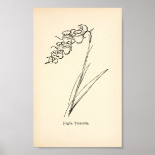 Theepot bloem plant  illustratie onzin poster