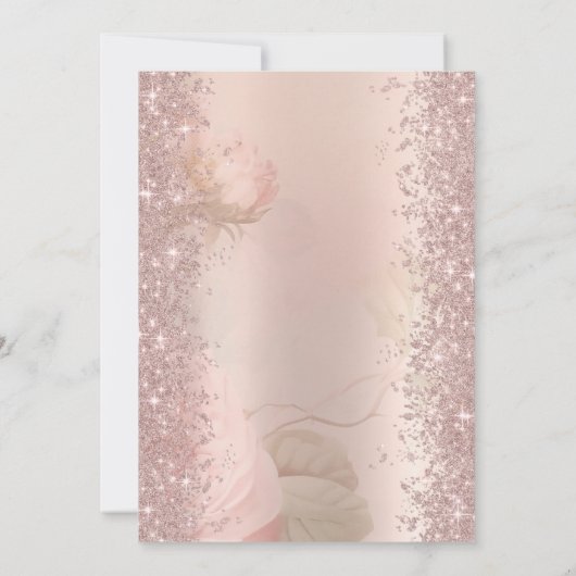 theepot bloemen glitter schittering kaart (Achterkant)