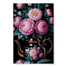 Theepot & Bloom Muurkunst