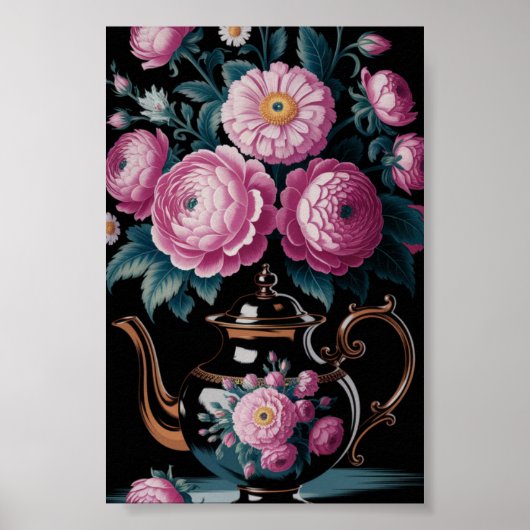 Theepot & Bloom Muurkunst Poster (Voorkant)