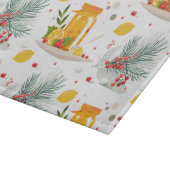 Theepot, citroen, kopje thee en bloem snijplank (Hoek)