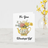  theepot dank je Kaart (Gele Bloem)