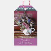  theepot dank u cadeau Labels, 2 zijdig Cadeaulabel (Voorkant)