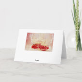 Theepot, een kopje thee en roos bedankkaart (Achterkant)