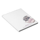  Theepot en Bloemen Docent Gift Notitieblok (Schuin)