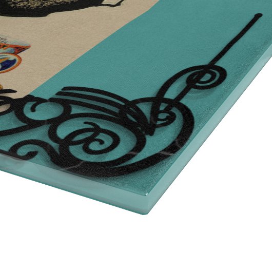  theepot en theeopjes snijplank (Hoek)