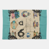  theepot en theeopjes theedoek (Horizontaal)