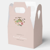 TheePot Feest Roze Bloemige Vlinders Bruidsdiner Bedankdoosjes (Geopend)
