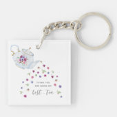 Theepot Floral Beste Theepin Dank u Sleutelhanger (Achterkant)