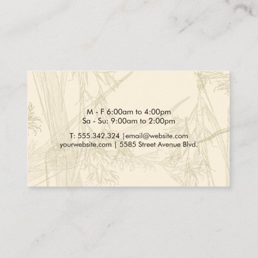 Theepot Giet | Kruidenplanten Minibusinesskaart Visitekaartje (Achterkant)