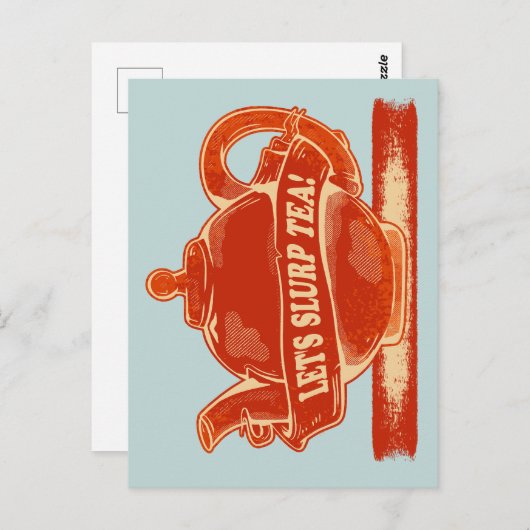 Theepot Grappige Drink Thee Briefkaart (Voorkant / Achterkant)