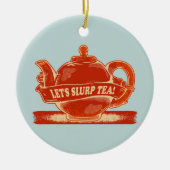 Theepot Grappige Drink Thee Keramisch Ornament (Voorkant)