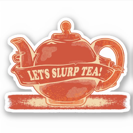 Theepot Grappige Drink Thee Sticker (Voorkant)