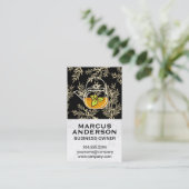 theepot groen blad | Herbal Plant achtergrond Visitekaartje (Staand voorkant)