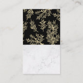 theepot groen blad | Herbal Plant achtergrond Visitekaartje (Achterkant)