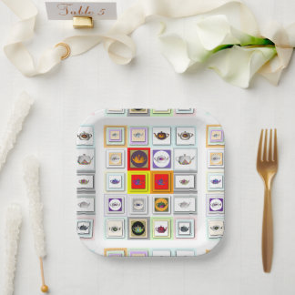 theepot-herhaling papieren bordje